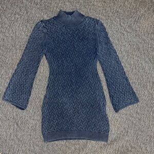 Fashion Nova Navy Long Sleeve Dress